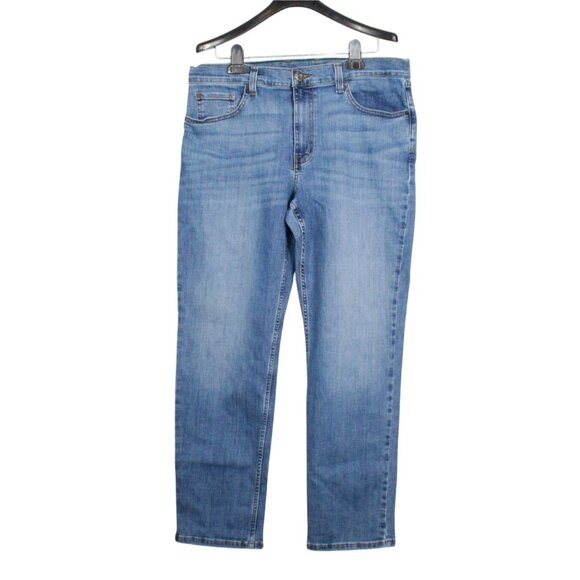 LL Bean BeanFlex Jeans Slim Fit Straight Leg Medium Wash Size 35x29 - Picture 1 of 12